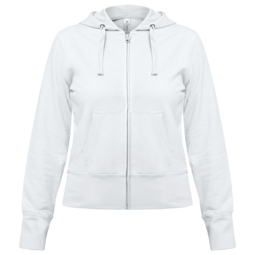 Толстовка женская Hooded Full Zip белая