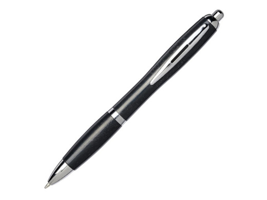 Шариковая ручка Nash из пшеничной соломы с хромированным наконечником, cиний